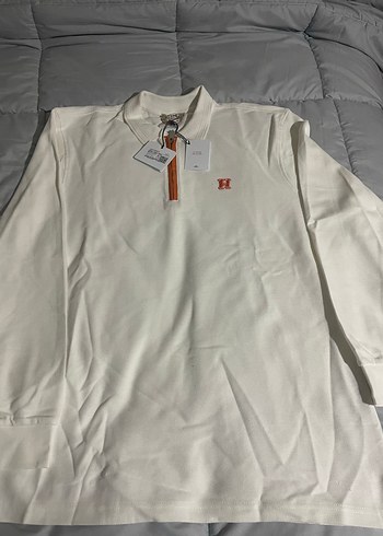 Orjinal Hermès Erkek Beyaz Streetwear Üst - Görsel 2