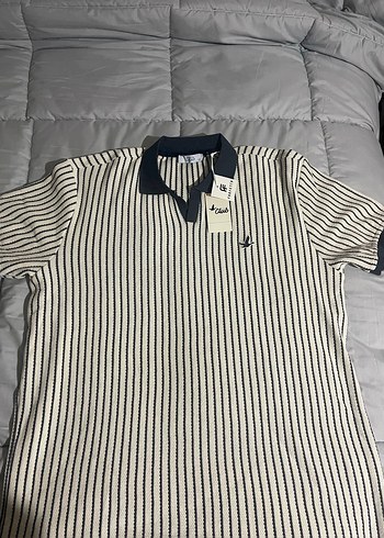 Orjinal Beymen Gri Desenli Pamuklu Erkek Polo Tişört - Görsel 4