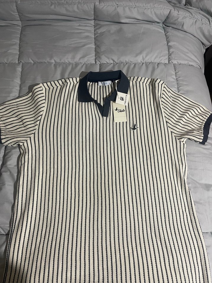 Orjinal Beymen Gri Desenli Pamuklu Erkek Polo Tişört - Görsel 4