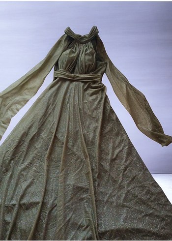 Simli Yeşil Abiye | Uzun Model | Şık ve Işıltılı - Görsel 3