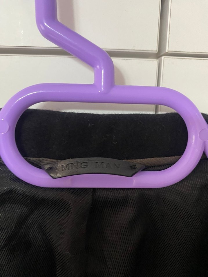 Düğmeli Siyah erkek Kaban - Görsel 3