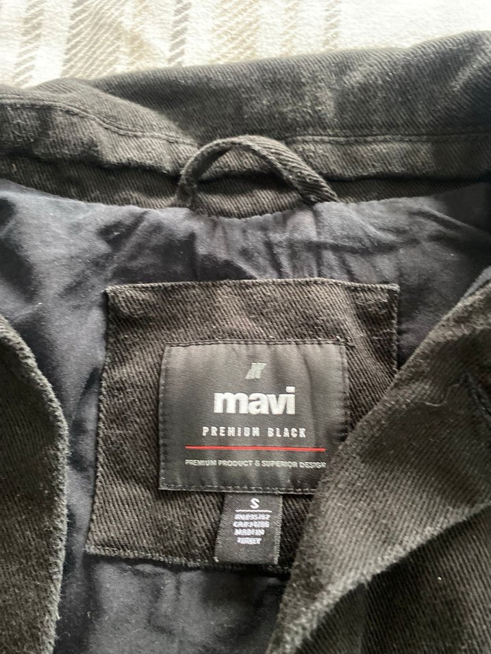 Düğmeli Siyah erkek Denim Ceket - Görsel 2