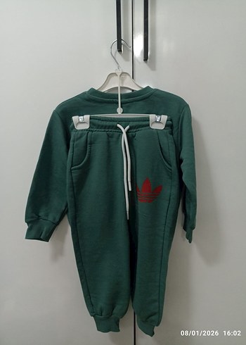 Adidas Erkek Çocuk Yeşil Eşofman Takımı - Görsel 2