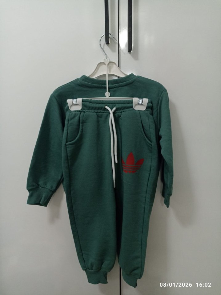 Adidas Erkek Çocuk Yeşil Eşofman Takımı - Görsel 2