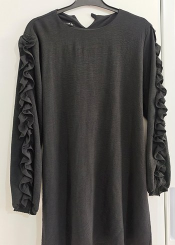 siyah kol detaylı tunik - Görsel 3