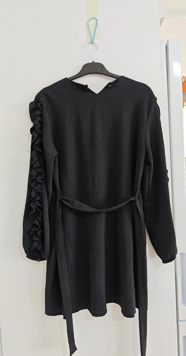 siyah kol detaylı tunik - Görsel 2