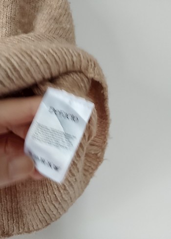 Bej V Yakalı Örgü Mini Büstiyer - Görsel 4