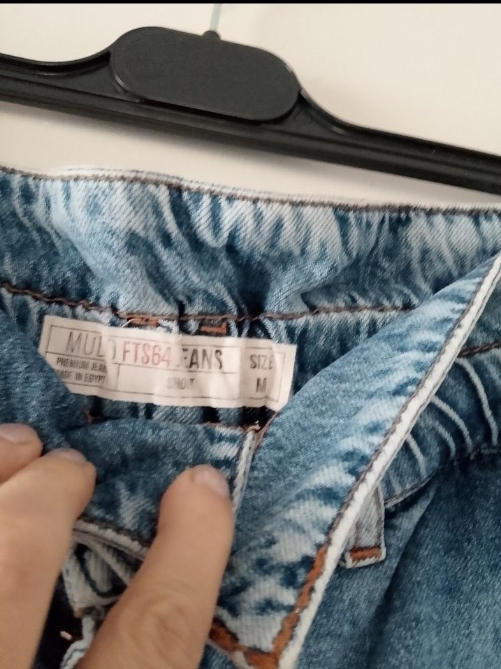 Bağcıklı Kemerli Kadın Mini Kot Şort - Görsel 3