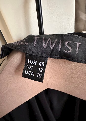 Drapeli Siyah Gotik transparan tunik. İnci boncuk detaylı. Twist - Görsel 4
