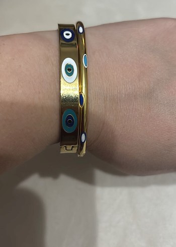 Altın Renkli İşlemeli Tokalı Bilezik paslanmaz çelik - Görsel 2