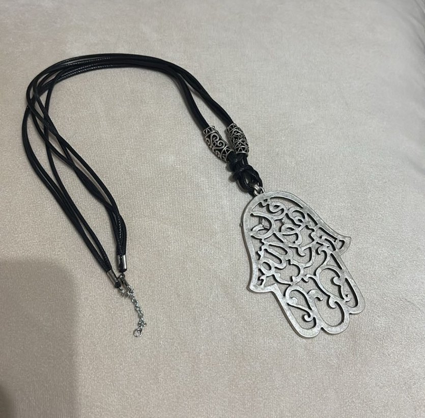 Uzun Zincir Detaylı Siyah Gotik Kolye - Görsel 2