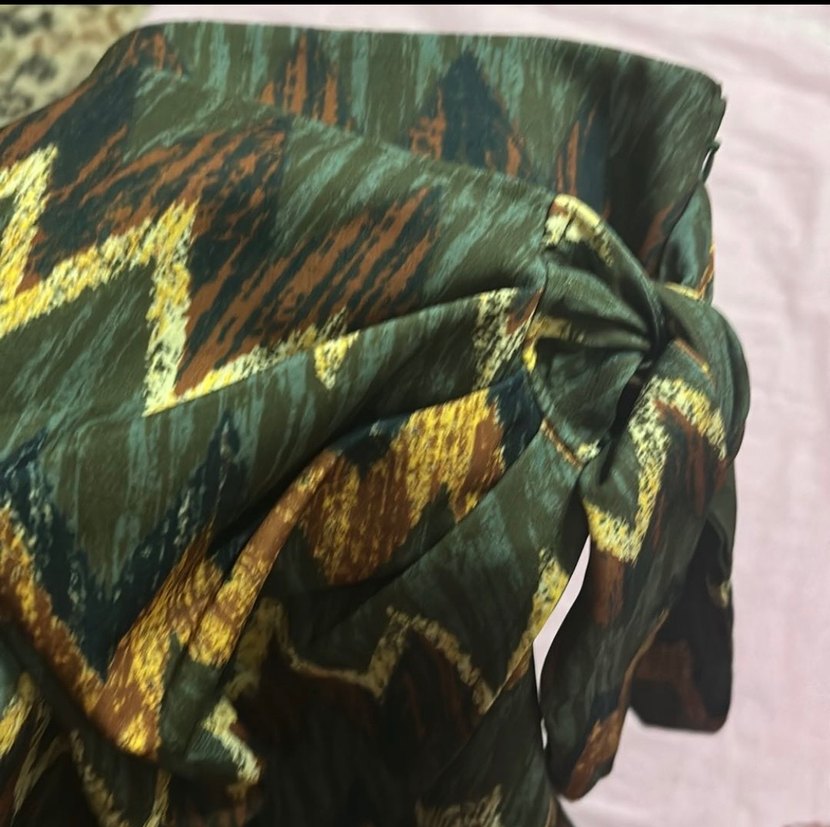 Bağlamalı Desenli Bohem Mini Etek - Görsel 4