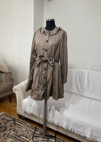 Bej Midi Kadın Trençkot - Görsel 2