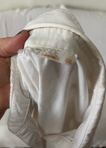 Beyaz Kısa Kollu Kadın Gömlek - Görsel 6