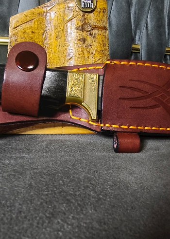 Kartal işlemeli Bohler D2 Çelik Bıçak - Görsel 4