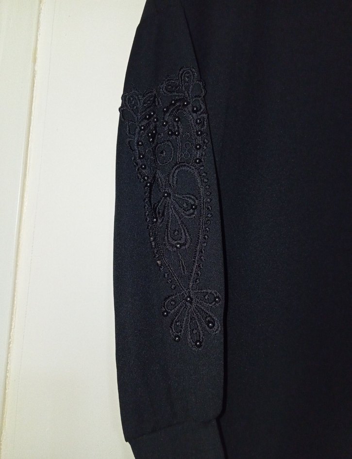 Siyah Uzun Kollu  Kadın Tunik - Görsel 2