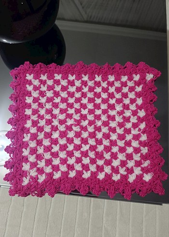 Pembe Renkli Örgü Banyo Süngeri - Görsel 2