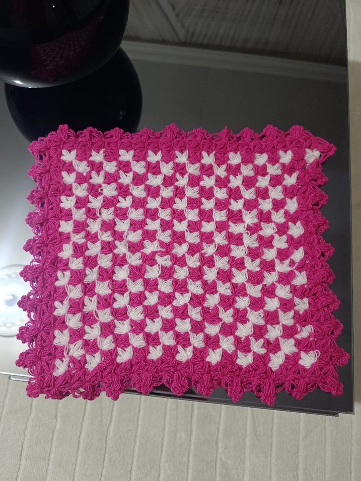 Pembe Renkli Örgü Banyo Süngeri - Görsel 2