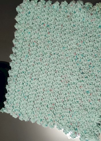 Pastel Turkuaz Örgü banyo süngeri - Görsel 2