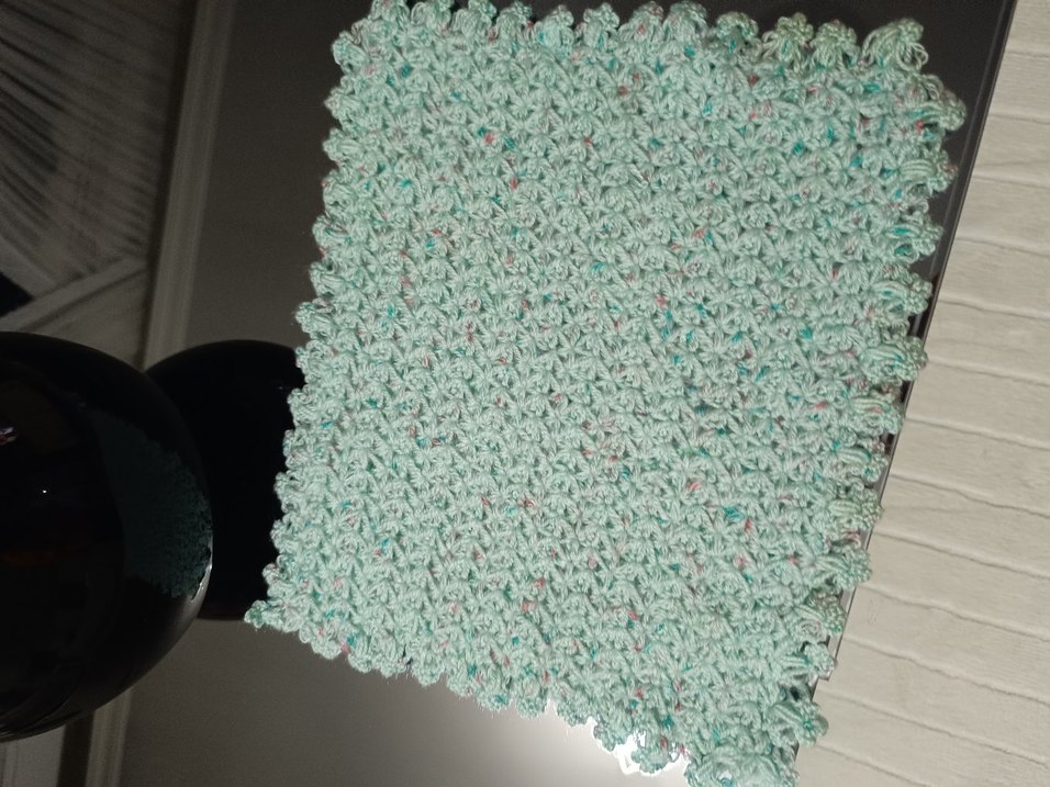 Pastel Turkuaz Örgü banyo süngeri - Görsel 2