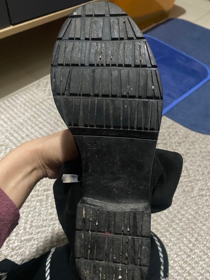 Siyah Süet Dizüstü Botlar - Görsel 3