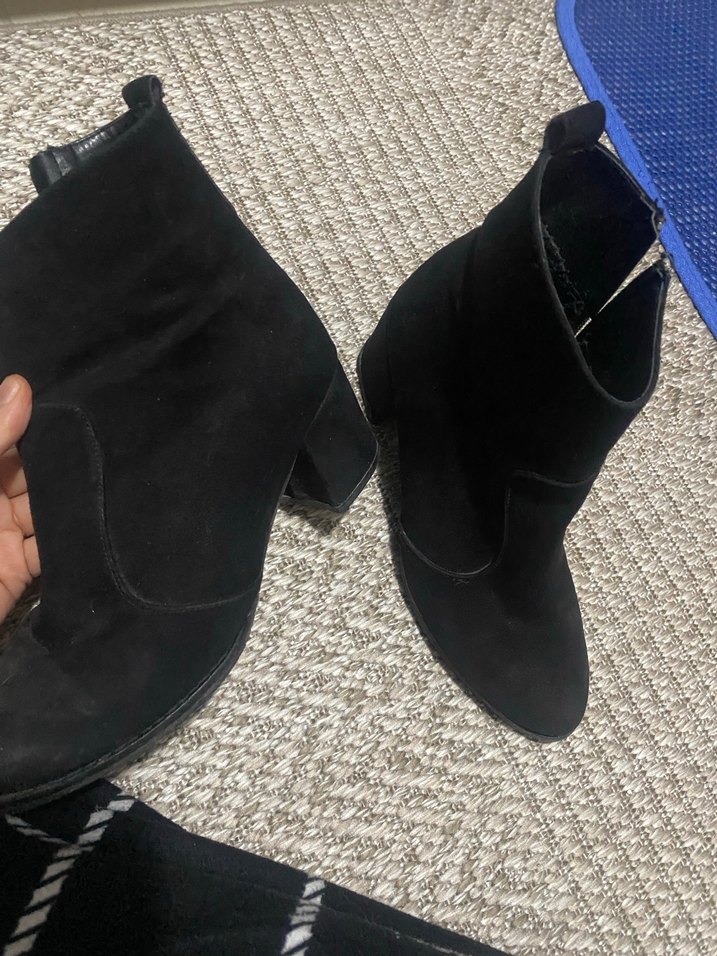 Siyah Süet Kadın Topuklu Bot - Görsel 3
