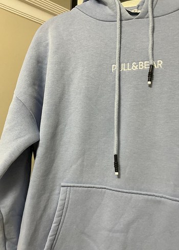 Açık mavi Kapüşonlu Rahat Kesim Sweatshirt - Görsel 2