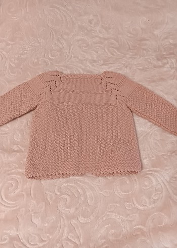 Kız Çocuk Bej Örgü Hırka - Görsel 2