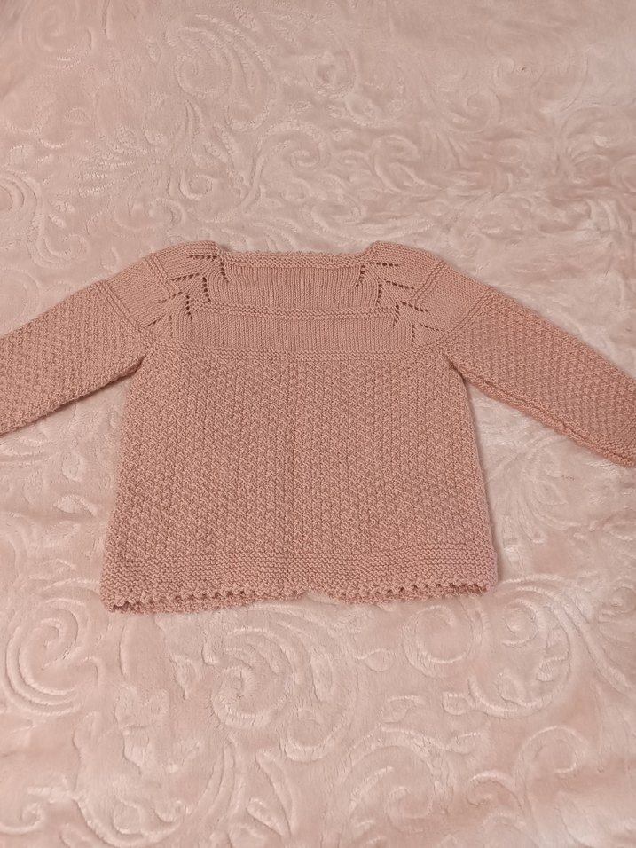 Kız Çocuk Bej Örgü Hırka - Görsel 2