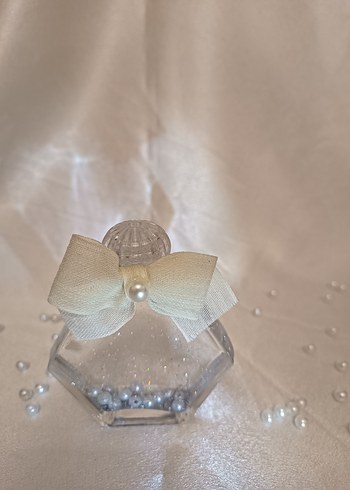 İnci Süslemeli Beyaz Hediye Şişeleri - Görsel 3