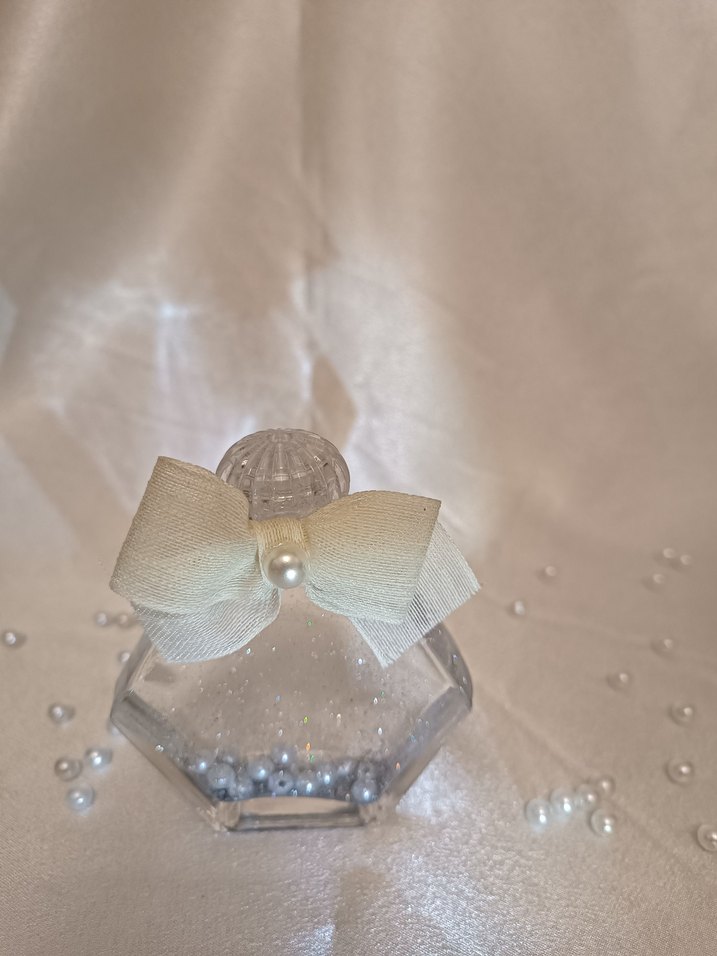 İnci Süslemeli Beyaz Hediye Şişeleri - Görsel 3