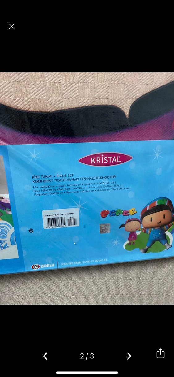 Kristal Pastel Renkli Çocuk Pique Seti - Görsel 2