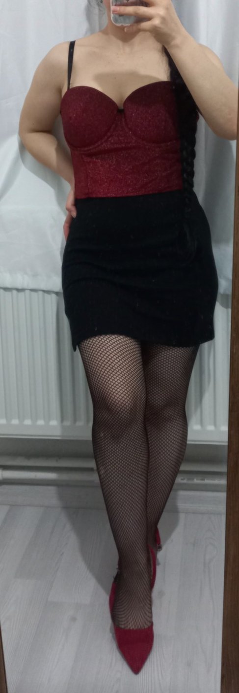 Kırmızı Straplez Gotik Büstiyer - Görsel 2