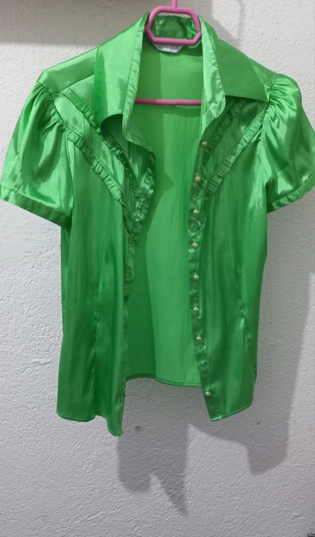 Parlak Yeşil gömlek - Görsel 2