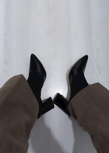 siyah rugan stiletto - Görsel 3