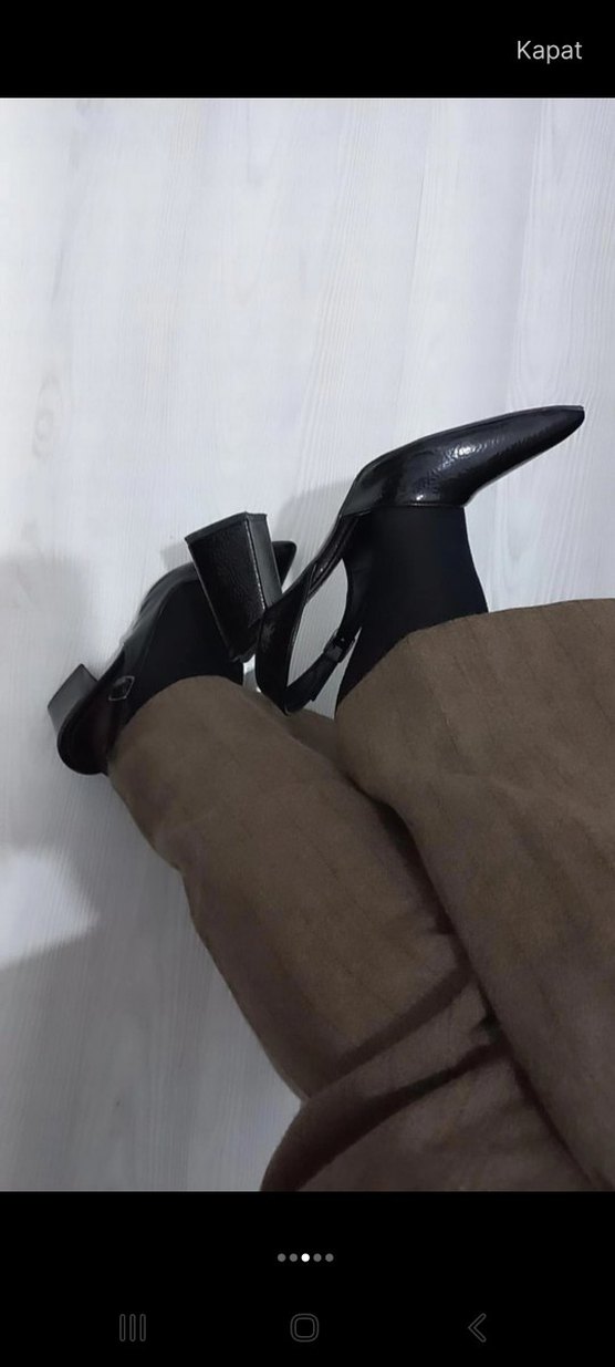 siyah rugan stiletto - Görsel 2