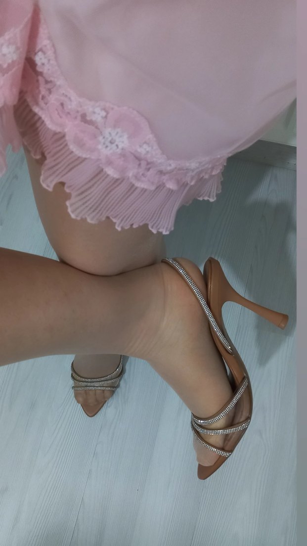 Bej Stiletto Topuklu Kadın Abiye Ayakkabı - Görsel 2