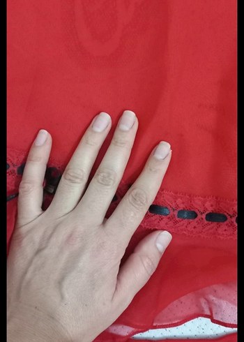 Kırmızı Mini İp Askılı Kadın Pijama Takımı - Görsel 2