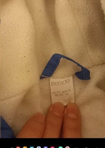 Kapüşonlu Mavi Erkek Çocuk Mont - Görsel 3