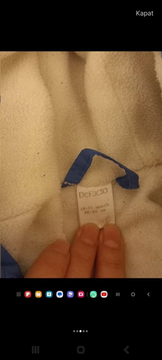 Kapüşonlu Mavi Erkek Çocuk Mont - Görsel 3