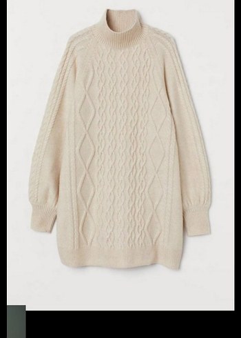 Beyaz Örgü Salaş Midi Kadın elbise - Görsel 2