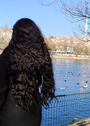 Kapüşonlu Siyah Uzun Kaban - Görsel 2