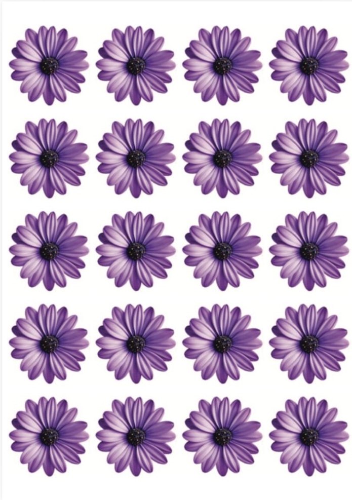 Renkli Mavi Çiçek pvc kart - Görsel 2