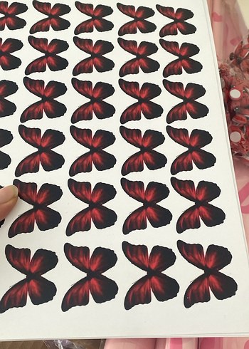 Bej Kelebek pvc kart - Görsel 3