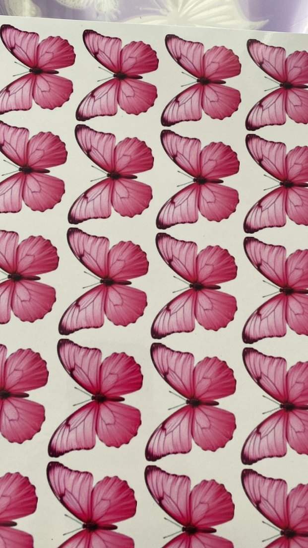 Bej Kelebek pvc kart - Görsel 2