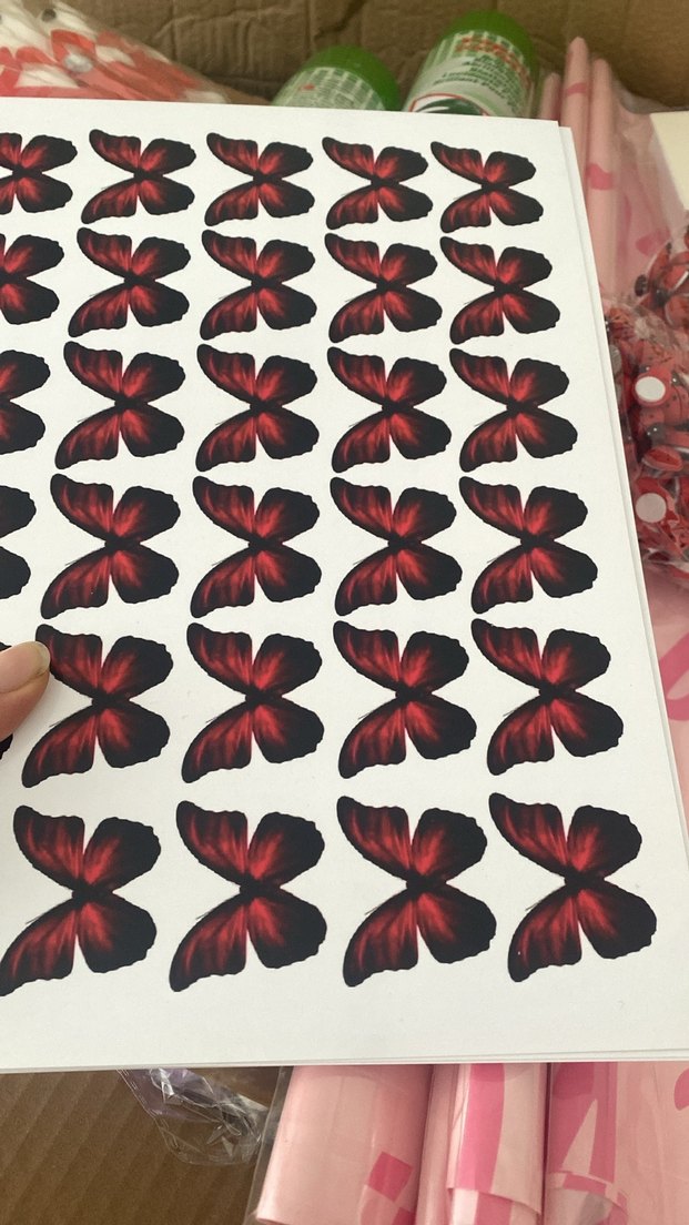 Bej Kelebek pvc kart - Görsel 3