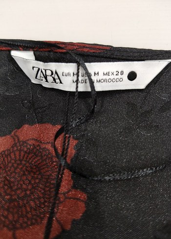 Bordo Çiçek Desenli Jakarlı Saten Uzun Kollu Bohem Elbise - Görsel 4