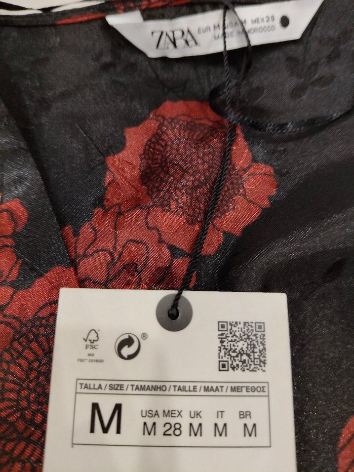 Bordo Çiçek Desenli Jakarlı Saten Uzun Kollu Bohem Elbise - Görsel 3