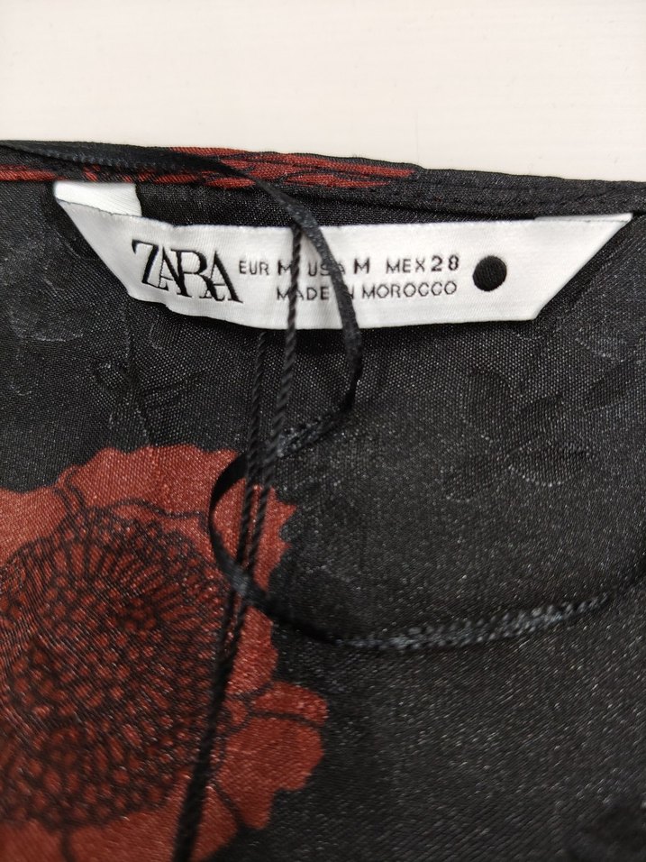 Bordo Çiçek Desenli Jakarlı Saten Uzun Kollu Bohem Elbise - Görsel 4