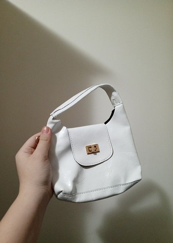 Beyaz Deri Kadın Çanta - Görsel 2